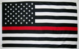 Fire Fighters Thin Red Line Memorial Flag 3 