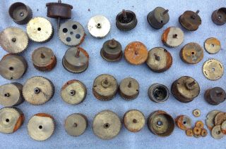 Antique Vintage Scrap Clock Main Spring Barrels Ex Clockmakers Spare Parts