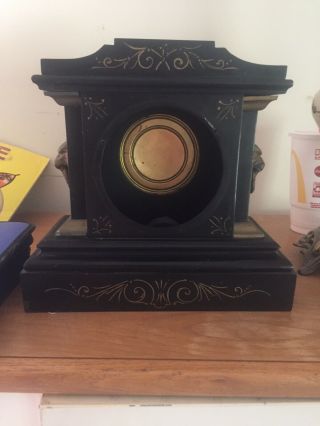 Fine Antique Ansonia Slate Mantle Clock Case Very Good