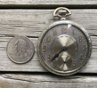 Vintage Swiss 6j Jewel Pocket Watch Runs Fancy