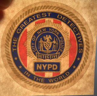Nypd Detective Autentic Collectible Window Decal Outside Facing Sticker