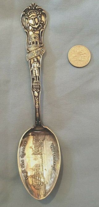 Sterling Silver Marked U.  S.  War College Newport R.  I.  Antique Spoon