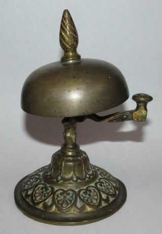 Antique / Vintage Brass Hotel Desk Bell