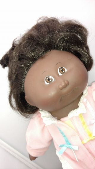 Vintage 1982 Cabbage Patch Kids Doll Black African American Baby Girl Brown Eyes 2