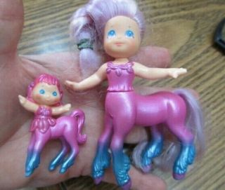 Vintage 1986 Kenner Shimmers Centaur Dolls Pink Pony / Horse) Clover Baby Dapple