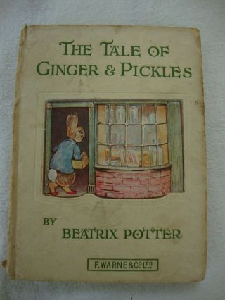 Antique Antiquarian Hardback Book The Tale Of Ginger And Pickles Beatrix Potter