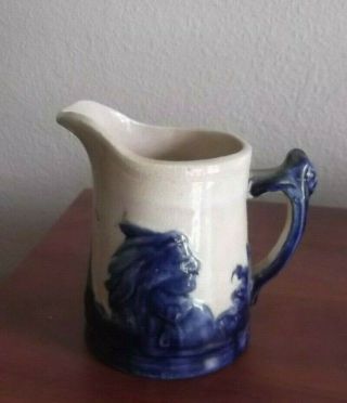 Antique Western Stoneware Co Of Monmouth Il 4 " Pitcher - Indian & Teepees 42
