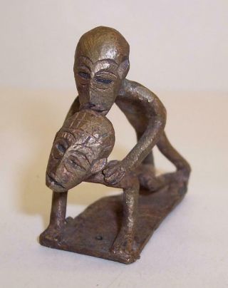 Vintage Miniature Bronze Tribal Gold Weight African Fertility Erotic Art