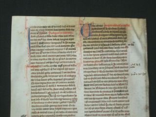 RARE 13th Century Vellum Medieval Manuscript Bible Leaf,  England,  ca.  1270 2