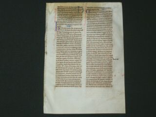 RARE 13th Century Vellum Medieval Manuscript Bible Leaf,  England,  ca.  1270 4