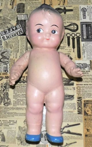 Vintage 1930s - 40s Composition Baby Doll 10.  5 