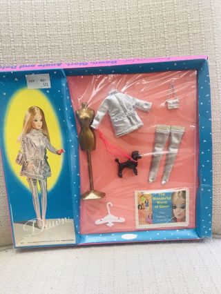 Vintage Topper Dawn Doll Fashion - Silver Au Go - Go - Fits Pippa Nrfb