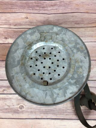 Vintage Old Pal Wade - R - Floater Minnow Galvanized Bait Bucket 8