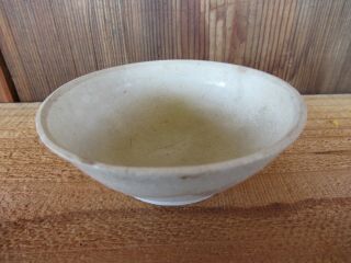 Chinese White Glazed Bowl Sung Dynasty Circa 1200 A.  D.  Small Delicate Pottery Nr