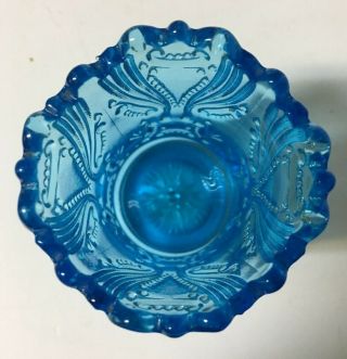 Antique EAPG Jefferson Glass Co.  IDYLLE Toothpick Holder c 1907 251 BLUE 4