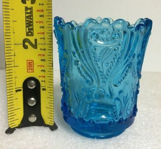 Antique EAPG Jefferson Glass Co.  IDYLLE Toothpick Holder c 1907 251 BLUE 7
