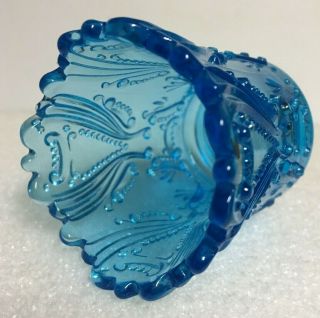 Antique EAPG Jefferson Glass Co.  IDYLLE Toothpick Holder c 1907 251 BLUE 8