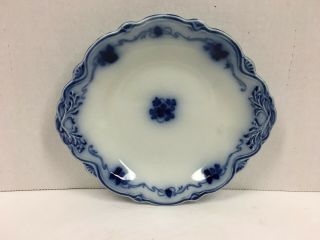 Antique W.  H.  Grindley Flow Blue Dish Clover Pattern
