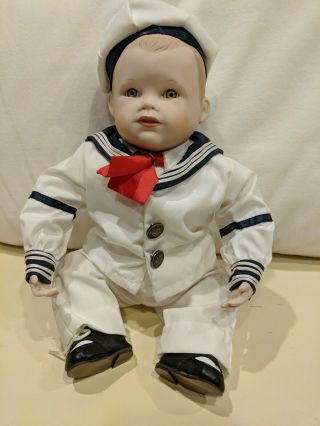 Vintage Ashton Drake Porcelain Doll U.  S.  Navy Sailor Boy Yolanda Bello 8870x