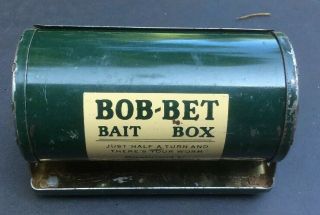 Vintage Bob - Bet Bait Box,  Walter S.  Cole,  Beaver,  Wis.