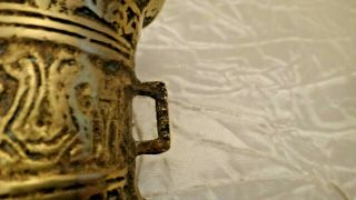 Antique Brass Mortar & Pestle Anno 1590 Niette Verwinit 6