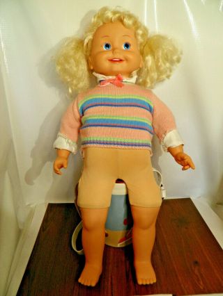 Cricket Doll Vintage 1985 Playmates Blue Eyed Cassette Player Battery Operated