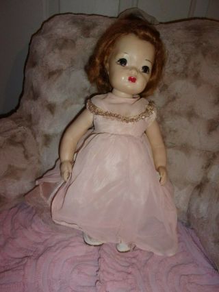 Vintage Terri Lee Doll With Gown & Shoes Tlc