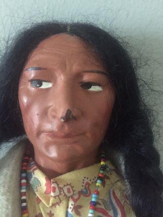 Vintage Skookum Bully Good Native American Indian Doll 11 5/8 