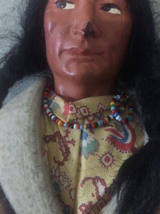 Vintage Skookum Bully Good Native American Indian Doll 11 5/8 