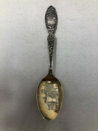 Baker Manchester Sterling Silver Souvenir Spoon High School Wilsey Kansas