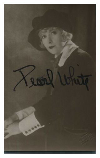 Antique Pearl White Hand Signed Autograph Photographic Postcard Actress
