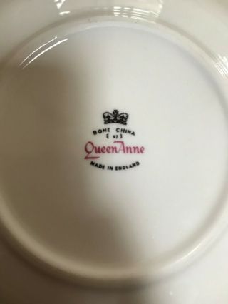 Queen Anne Bone China Matching Tea Cup and Saucer Made In England 4
