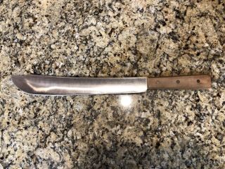 Clyde Cutlery Butcher Knife Large Kitchen U.  S.  A.  1968 Knives Vintage Stainless