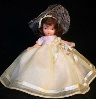 1945 Nancy Ann Storybook Doll Bridesmaid Family Series 87 Bisque Box Tag