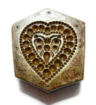Vintage India - Bronze Jewelry Die Mold - Hand Engraved Butterfly Jewelry Mould