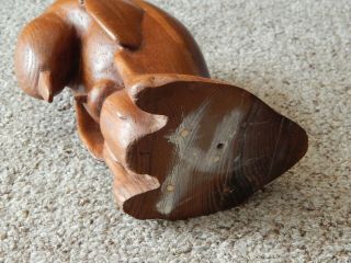 Vintage Hand Carved Wooden Penguin and Baby Figure 7 