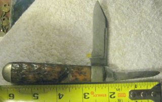 Vintage Walden Knife Co,  2 Blade Pocket Folding Knife,  Bone ? Handle