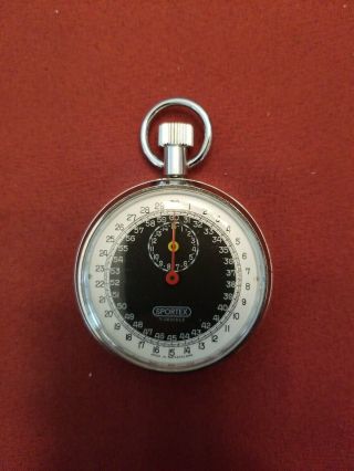 Vintage Collectible Sportex Stopwatch Made In Switzerland 7 Jewels