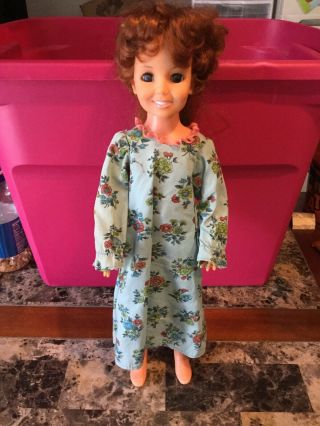 Vintage 1968 Ideal Chrissy Doll Growing Hair With Dress 19” Height
