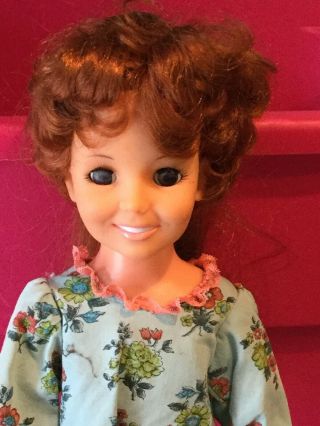 Vintage 1968 Ideal Chrissy Doll Growing Hair With Dress 19” Height 2