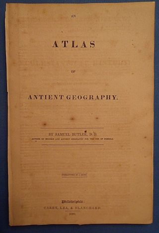 Antique 1838 Hand Colored Map of Ancient GREECE - GRAECIA Butler ' s Atlas 4