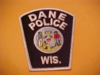 Dane Wisconsin Police Patch Shoulder Size