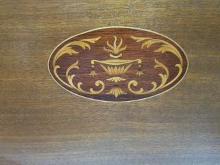 Antique WOOD Butler ' s OVAL SERVING TRAY 2