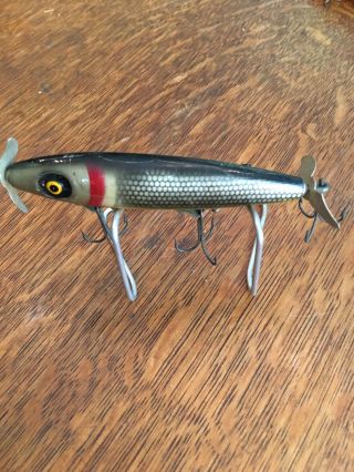 Vintage Wooden Barracuda With Props Fishing Lure