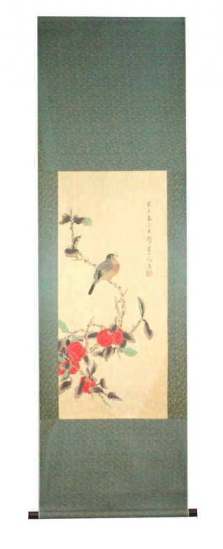 Ga023 100 Hand Painted Flower Bird Chinese Ink Scroll Painting