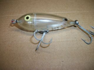 Vintage Heddon Baby Zara Spook in Clear color.  Good cond.  fishing lure 2