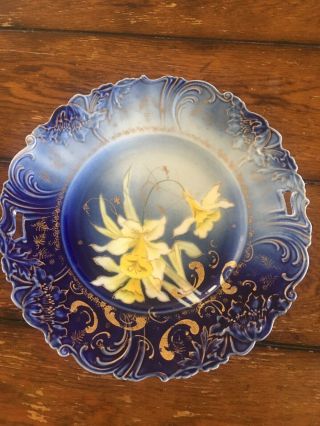 Rare/antique Germany Saxe Altenburg Floral Porcelain Plate Circa 1800 