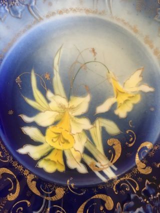 Rare/Antique Germany Saxe Altenburg Floral Porcelain Plate Circa 1800 ' s 2