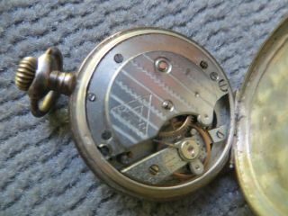 VINTAGE LADY ANN WOMEN ' S POCKET WATCH RUNS WELL - MISSING CRYSTAL & SECOND HAND 3