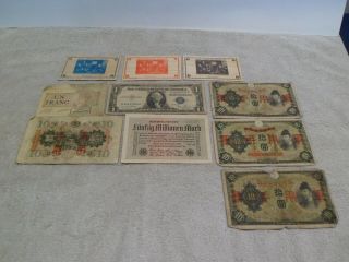 1935 D Silver Certificate,  Antique Paper Currency German Inflation Money More